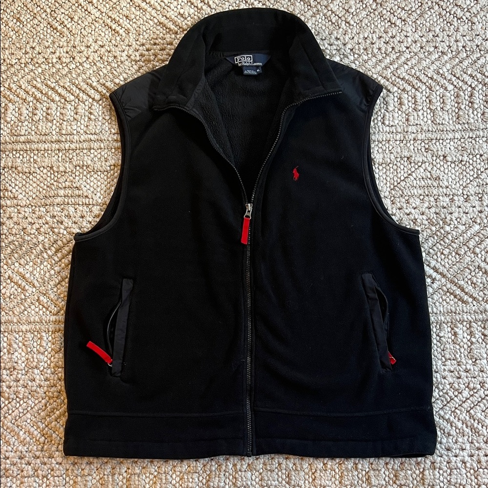 Polo by Ralph Lauren Black Vest with Red Accents